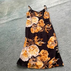 INC Yellow Flowers and black background dress